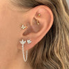 Zircon Tassel Chain Dangle Earrings for Women Gold Color Pierced Ear Stud Earrings Jewelry Accessories - Image 5