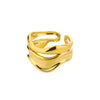 Seashell and Starfish Open Ring in 316L Stainless Steel Adjustable - Image 8