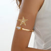 Bohemia Simple Adjustable Upper Arm Cuff Bracelet for Women Starfish Pearl Zircon Leaf Star Moon Open Bangle Party Jewelry Gifts - Image 1