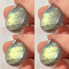 Pink Labradorite Pendant Irregular Shape Bead Stone Purple Necklace for Men Women - Image 48