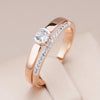 Natural Zircon Rings For Women 585 Rose Gold Silver Color Mix Setting Slim Design Daily Bride Wedding Jewelry - Image 7