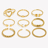 Stainless Steel Dot Diamond Fried Dough Twists Love Open Ring Heart Series Ring Small Round Cake Opening Ring - Image 2
