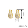 Gold Color/Silver Color Hoop Earrings Female Bright Zirconia Accessories Delicat Hollow-out Design Party Jewelry - Image 6