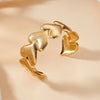 Stainless Steel Textured Surface Love Heart Bracelets For Women Men Vintage Metal Chunky Heart Open Cuff Bangle Wedding Jewelry - Image 5