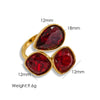 Carlidana Jewelry Open Rings Gold Plated Stainless Steel Simple Multi-Color Crystal Ring For Women Jewelry - Image 12