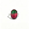 Siver Ring with Zircon Topaz Colorful Gradient Ring 13 18MM Large Stone Party Wedding Jewelry for Women - Image 7