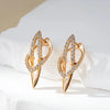 Full Zircon Personality English Lock Women Pendant Earrings Gold Color Sparkling Dangle Jewelry Wedding Matching - Image 4