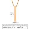 Pillar Necklaces for Men Women,Stainless Steel Rectangle Vertical Bar Pendant Necklace,Simple Casual Collar Gifts - Image 16