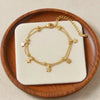 Charm Gold Color Stainless Steel Double-layer Five-pointed Star Round Bead Pendant Bracelet Anklets for Woman Jewelry Accessory - Image 4