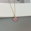 Colorful Shell Pendant Necklace with Imitation Pearl on Gold-Tone Chain - Image 8