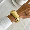 Wide Metal Spring Cuff Bangle with Geometric Coil Design - Image 8