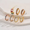 7pcs/Set Multicolour Stud Earrings For Women Zircon Ear Cuffs Without Piercing Earrings Jewelry Gift - Image 3