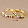 2pcs Stainless Steel Minimal Hoops Earrings for Women Round Circle Punk Helix Tragus Rainbow CZ Huggie Earring Piercing Jewelry - Image 10