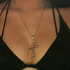 Y2K Punk Crystal Big Cross Pendant Necklaces for Women Men Gothic Irregular Cross Clavicle Chain Necklaces Aesthetic Jewelry - Image 4