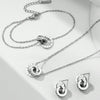 Women's Classic Stainless Steel Roman Numerals Necklace Bracelet Earrings Set Versatile Simple Daily Jewelry - Image 5