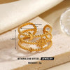 Hollow Heart Open Ring in Stainless Steel Adjustable - Image 19