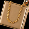 316L Stainless Steel Wheat Chain Necklace Metal Texture Plated Neck Chain Jewelry Gift - Image 10