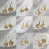 Gold Color Earrings Drop Stainless Steel Classic Jewelry for Woman Plant Charms Flower of Life Maple Leaf Snowflake Gift - Image 1