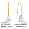 Ball Pendant Earrings Stainless Steel Gold Plated Jewelry Gift Ring Hoop Earrings For Women - Image 26