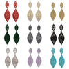 European and AmericanFashion Full Diamond Alloy Gold-Plated Earrings For Women Multicolor Rhinestone 0ptional Earrings - Image 1