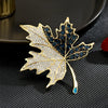 Colored Zircon Maple Leaf Shell Brooches Atmospheric Elegance Freshwater Pearl Leaf Pin Woman's Broche Accessories - Image 13
