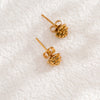 Women's Rose Ear Studs Simple Design Plated with Gold Stainless Steel Earrings for Women - Image 3