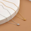 Rose Pendant Necklace for Women Gold Plated Stainless Steel Flower Jewelry Anniversary Wedding Gift - Image 1