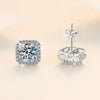 Diamond Earrings Mosonite Earring Square Bag Earrings Marry Jewelry Simple And Party, Valentine's Day Gift - Image 3