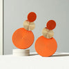 Stylish Dangle Earrings Trio Circle Design Daily Outfits Party Accessories Stuff Red Orange Big Earrings - Image 1
