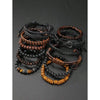 12Pcs Vintage Woven Leather Bracelet Set For Men Women 8 Shape Tiger's Eye Braided Bracelets Daily Wear Punk Jewelry - Image 5