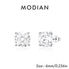 Silver Polygon Multi-Color Rose Cut Cubic Zirconia Stud Earrings For Women Party Jewelry - Image 8