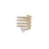 Micro Paved CZ Multi Wrap Spring Spiral Open Adjusted Women Pinky Finger Ring Jewelry - Image 8
