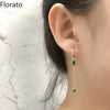 Silver Ear Needle Minimalist Tassel Hoop Earrings For Women Crystal Zircon Huggie Earring Jewelry - Image 5