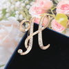 Women Rhinestone Brooch A-Z English Letter Gold Color Metal Pins Crystal Alphabet Jewelry Shirt Clothes Accessories Gift - Image 14