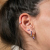 gold-plated silver ear Clips For Women Dainty Baguette Round Zircon CZ Conch Ear Cuff Earrings Jewelry - Image 5