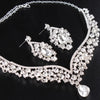 3PC Wedding Season Women's Full Diamond Water Drop Necklace Earrings Jewelry Set Wedding Banquet Party Holiday Gift - Image 5