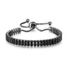 Black Crystal Tennis Bracelets for Women Men Iced Out Cubic Zirconia Adjustable Bracelet On Hand Hippie Jewelry - Image 26