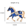 Tang Dynasty Enamel Running Horse With Saddle 4 Colors Brooch Pins Zodiac Animal Badge Jewelry Gift - Image 3