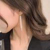Classic Long Tassels Shiny Silver Color Drop Dangle Earrings for Women Wedding Bride Korea Earring Jewelry Gifts - Image 2