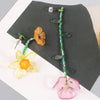 Bohemia Asymmetrical Acrylic Colorful Flower Drop Earrings For Women Handmade Beaded Floral Wedding Earring Jewelry - Image 4