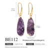 Crystal Earrings With Droplet Shaped Purple And Green Women's Earrings Bold European And American Style Gift Accessories - Image 3