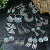 39 Styles Bohemian Vintage Tibetan Silver Geometric Drop Earrings For Women Ethnic Blue Stone Tassel Dangle Earrings Jewelry - Image 2