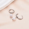 Simple Elegant Stainless Steel Earrings Imitation Pearl Hoop Earrings Charm Women's Party Jewelry - Image 8