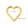 Heart Detail Clicker Hoop Piercing Earring in Gold-Tone or Silver-Tone - Image 10