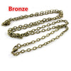 5pcs/lot 4 3mm Diameter 50 cm 70cm Length 8 Colors Plated Handmade Flattened Chain Necklace Connector For Charms Base and Tray - Image 4