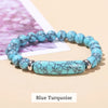 JD Stone Tiger Eye Amethyst Rectangle Bar Charm Bracelet Women Men Stone Powder Crystal Rough Chakra Jewelry - Image 21