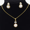 Purple Cubic Zirconia Imitaiton Pearl Pendants Earring Sets For Women Stainless Steel Chain Necklace Jewelry Sets - Image 24