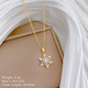 Stainless Steel Winter Snowflakes White Crystal Pendant Necklace For Women Collarbone Chain Jewelry HolidayGift - Image 4