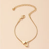 Simple Love Letter Bracelet Retro Adjustable Alloy Letter Bracelet Women Hand Jewelry Accessory - Image 2