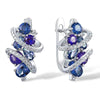 Green/Blue Cubic Zirconia Hoop Earrings for Women Temperament Elegant Bridal Wedding Party Earrings Jewelry - Image 3